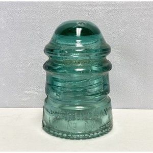 Vintage Small Hemingray-12 Aqua‎ Green Insulator 3.5 Inch